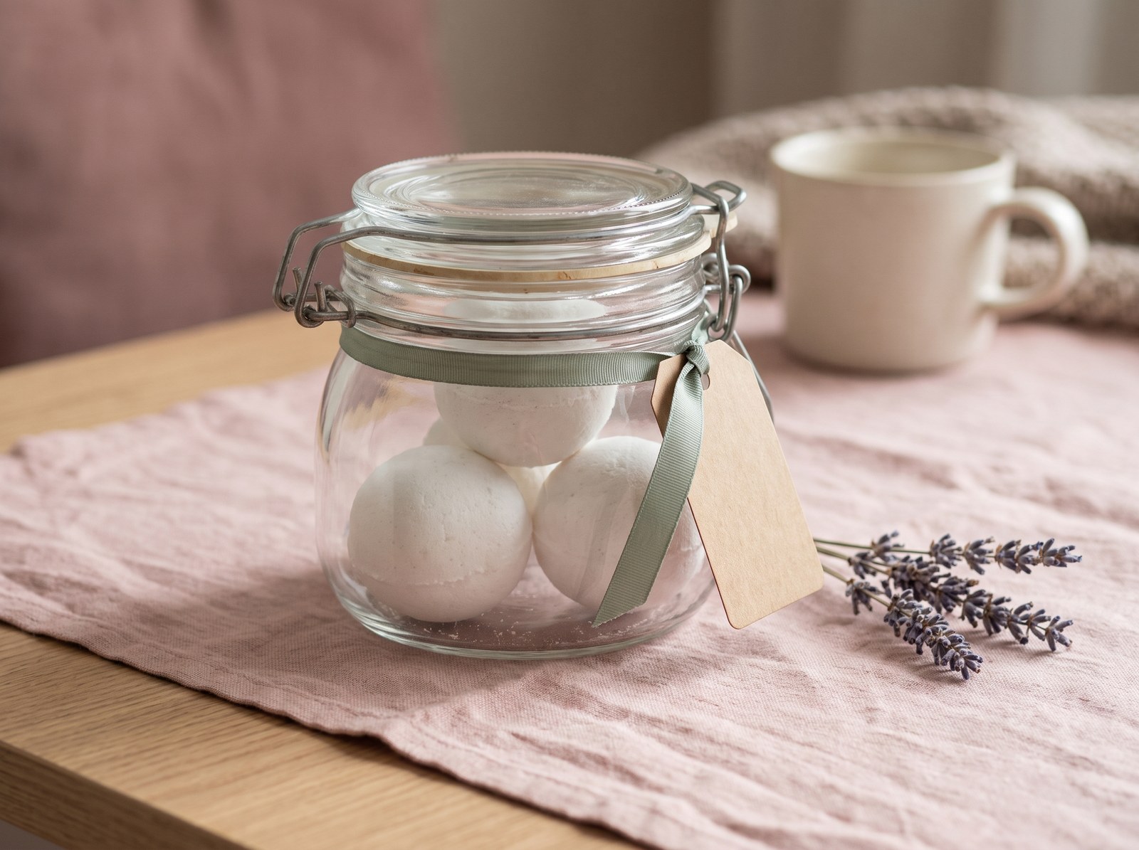 Bath bombs with lavender