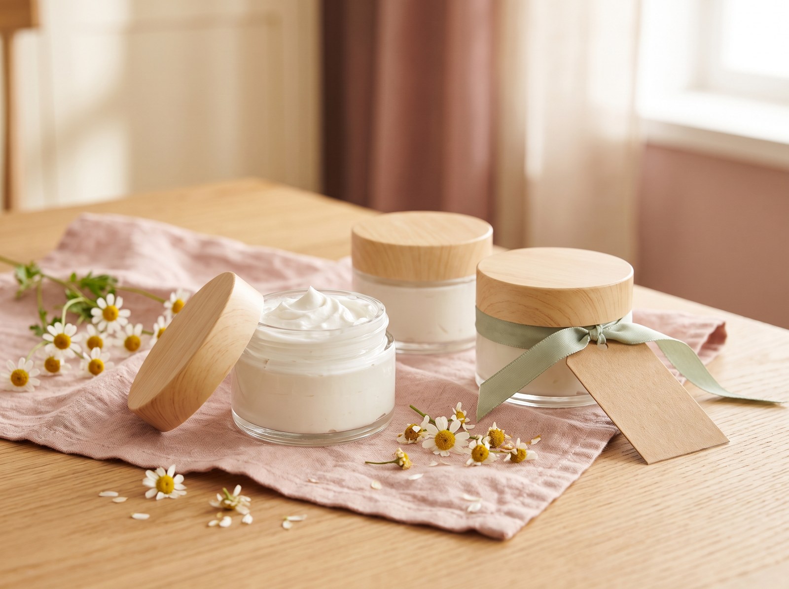 Jars of whipped body butter