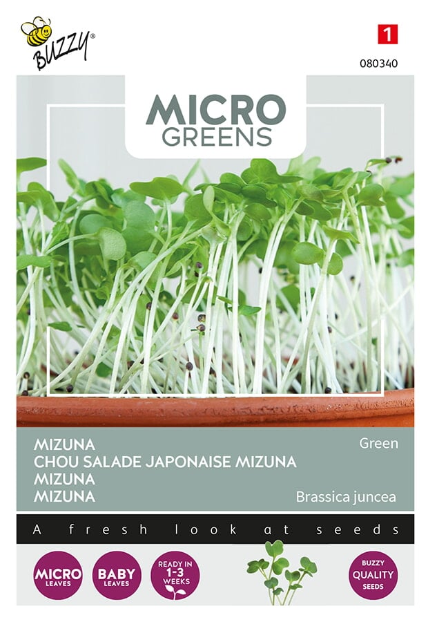 Buzzy® Microgreens, Mizuna Green