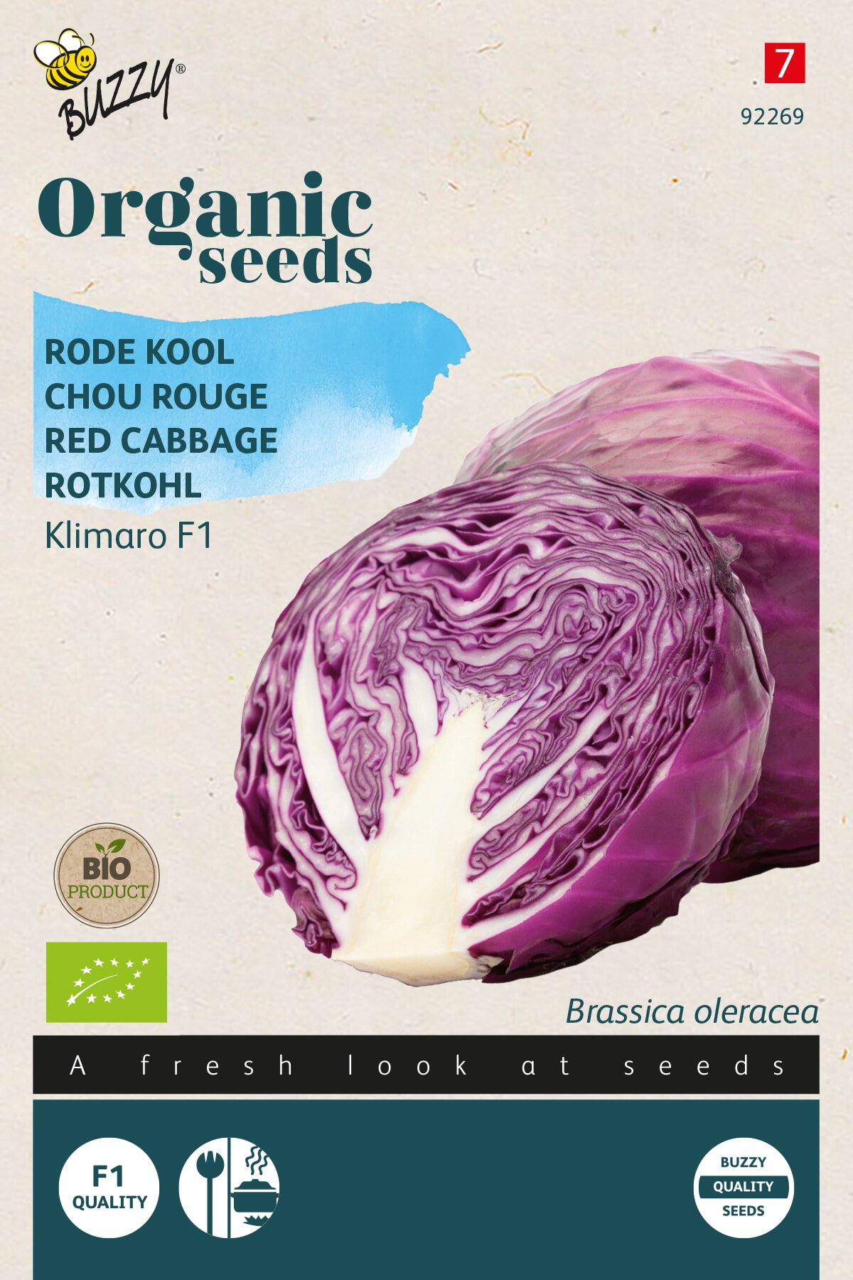Buzzy® Organic Red Cabbage Klimaro F1 (BIO)